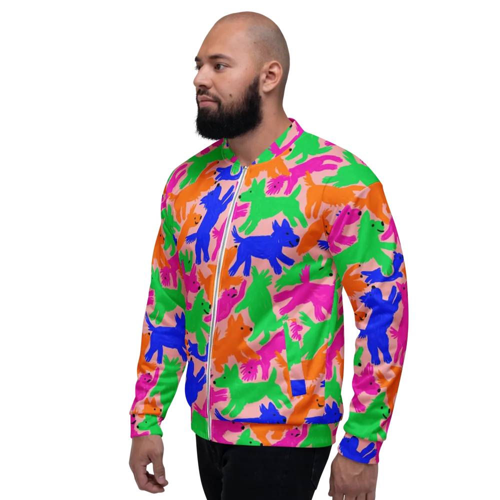Candy Bark on Bomber Jacket — Left