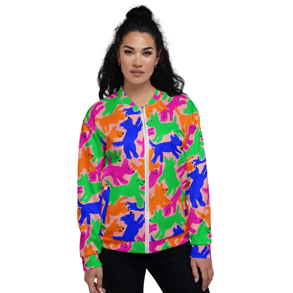 Candy Bark on Bomber Jacket — Front