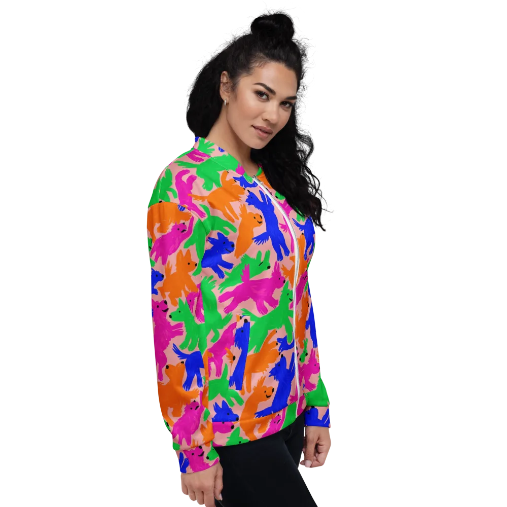 Candy Bark on Bomber Jacket — Right