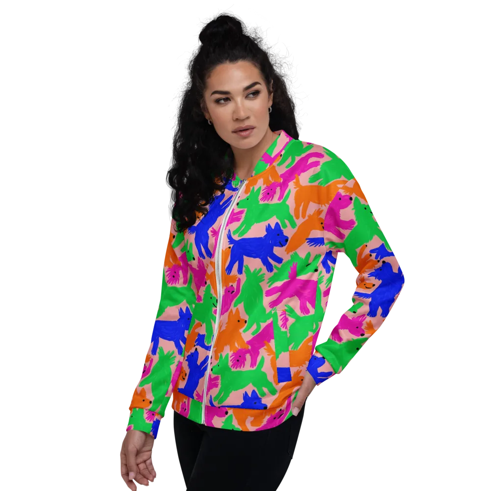 Candy Bark on Bomber Jacket — Left