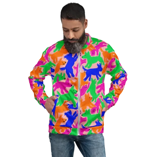 Candy Bark on a Bomber Jacket