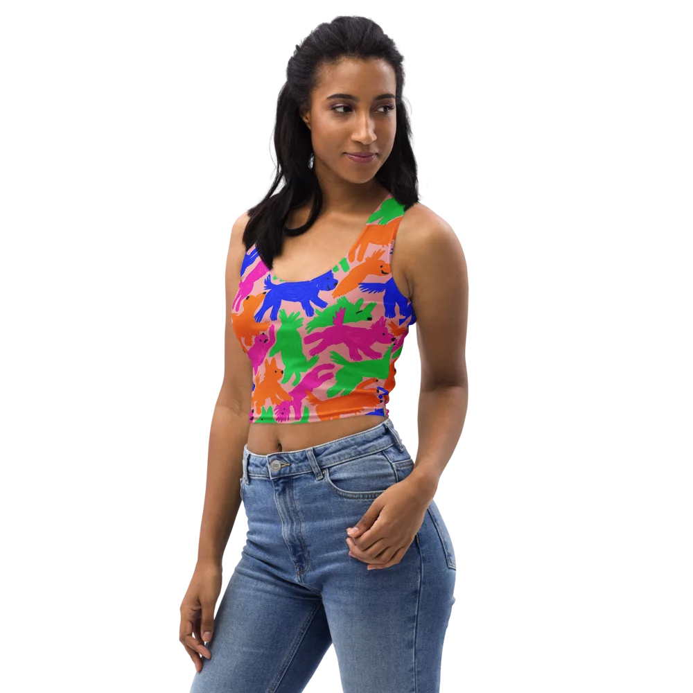 Candy Bark on Crop Top — Left Front
