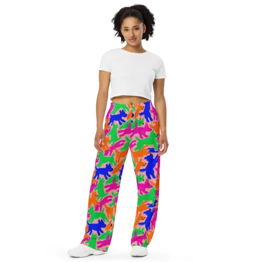 Candy Bark on Wide-Leg Pants