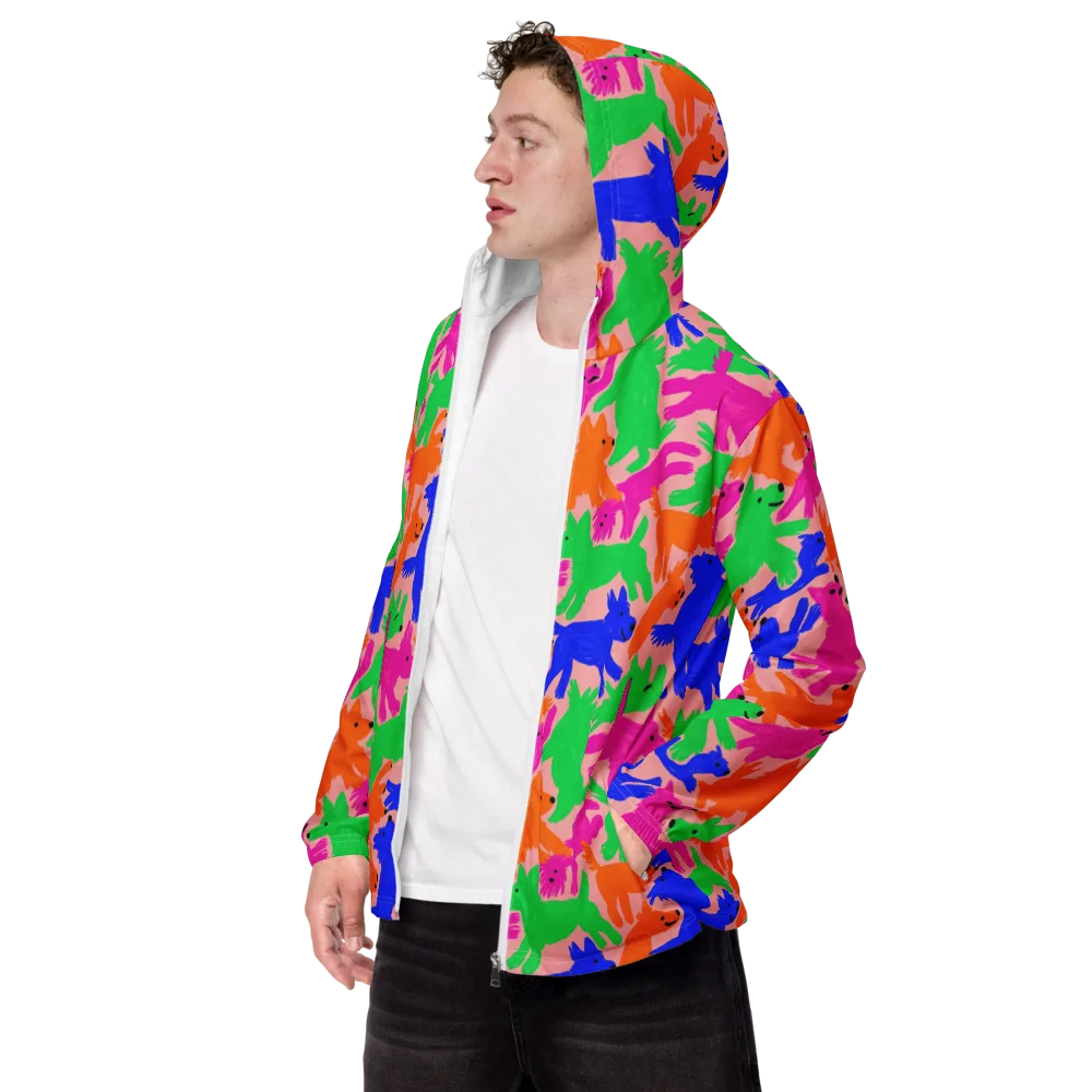 Candy Bark on Men's Windbreaker — Left Front