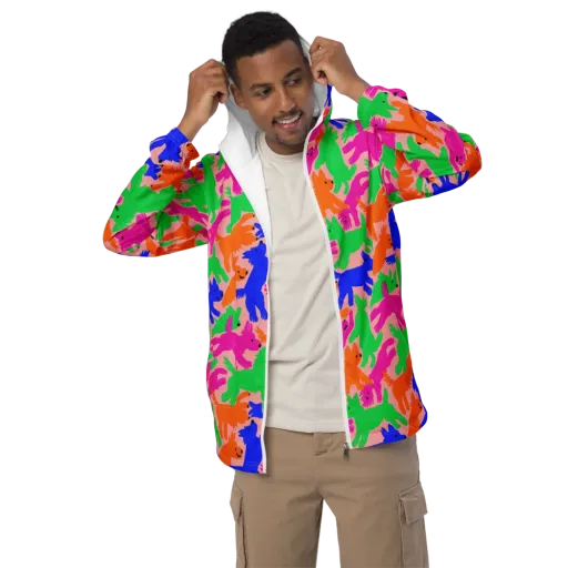 Candy Bark on a Men's Windbreaker