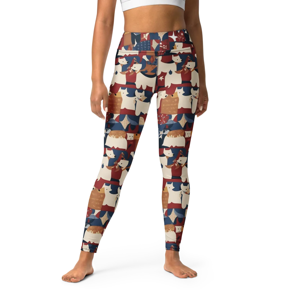 Midnight Mutt on Yoga Leggings — Front