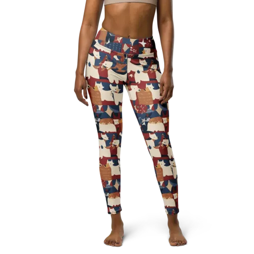 Midnight Mutt on a Yoga Leggings