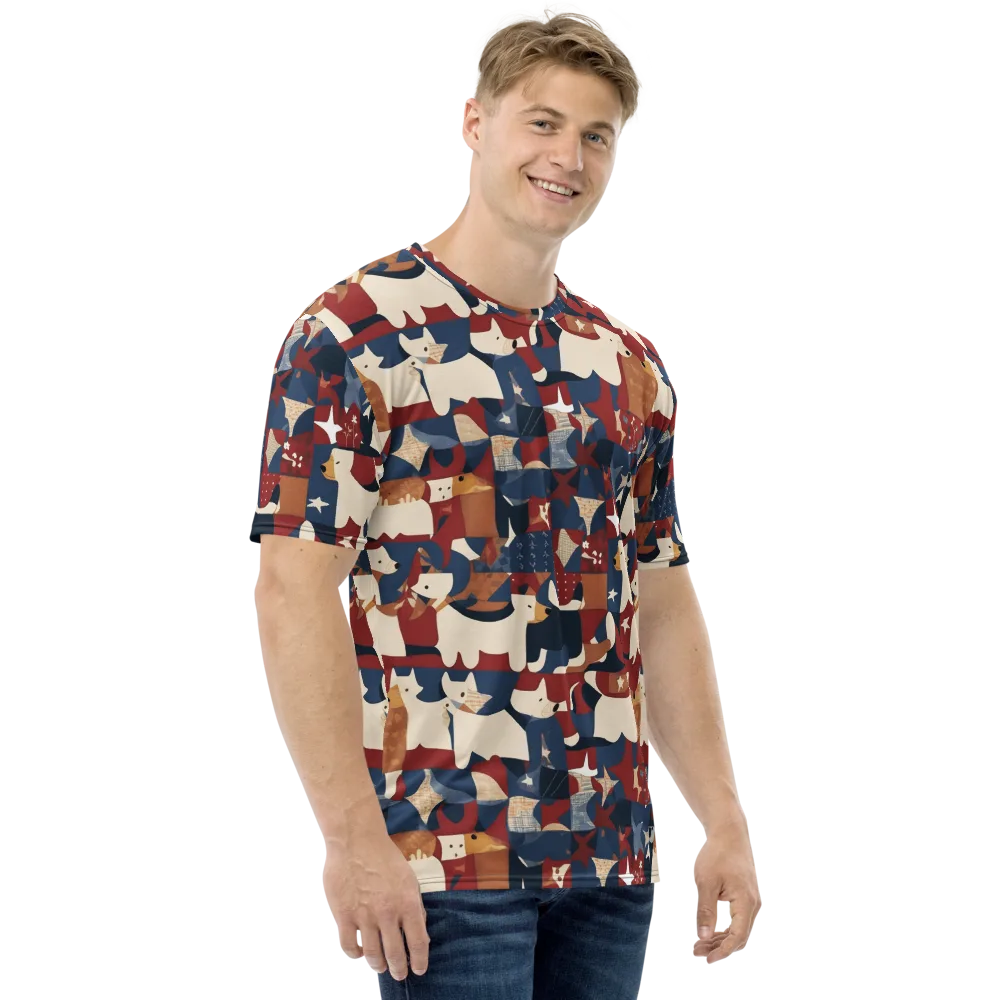 Midnight Mutt on Men's Crew Neck T-Shirt — Right