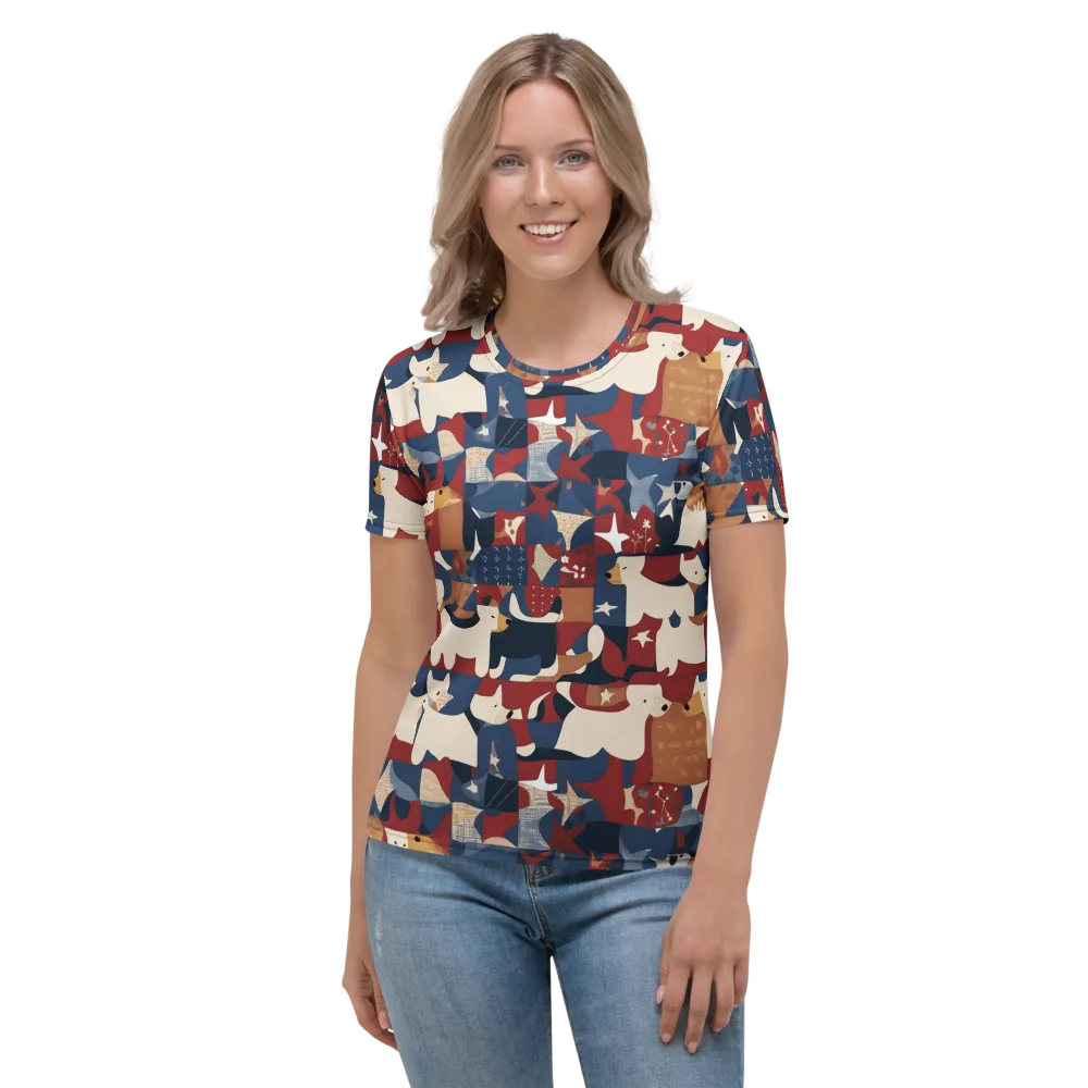 Midnight Mutt on Women's Crew Neck T-Shirt — Front