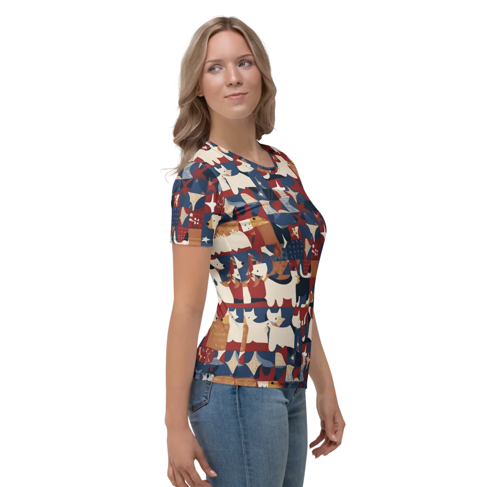 Midnight Mutt on Women's Crew Neck T-Shirt — Right