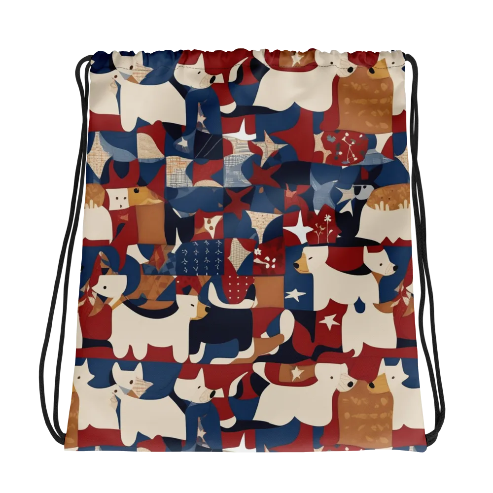 Midnight Mutt on Drawstring Bag — Photo