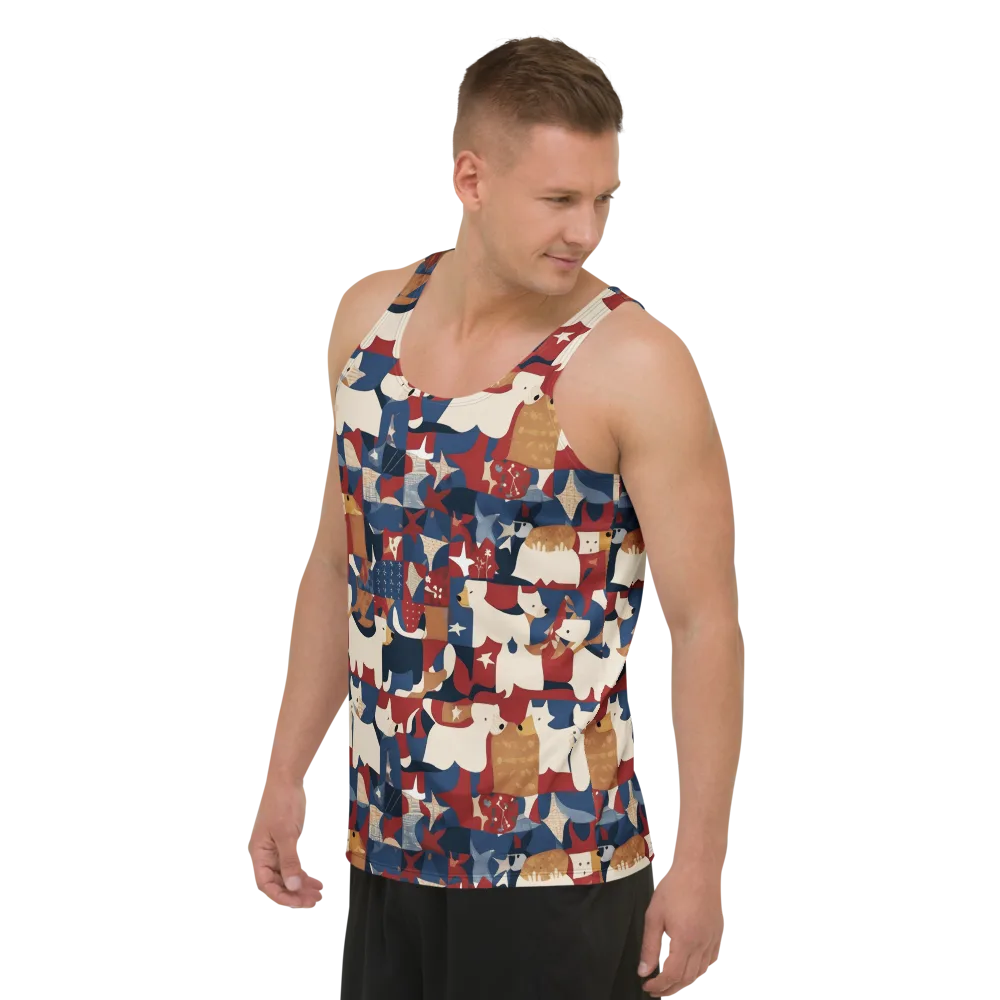 Midnight Mutt on Men's Tank Top — Left Front