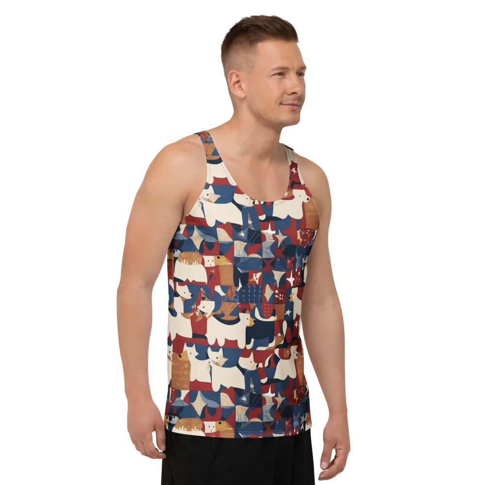 Midnight Mutt on Men's Tank Top — Right Front