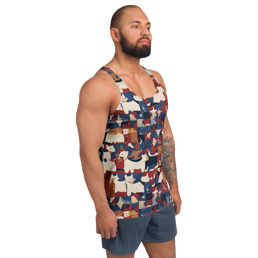 Midnight Mutt on Men's Tank Top — Right Front