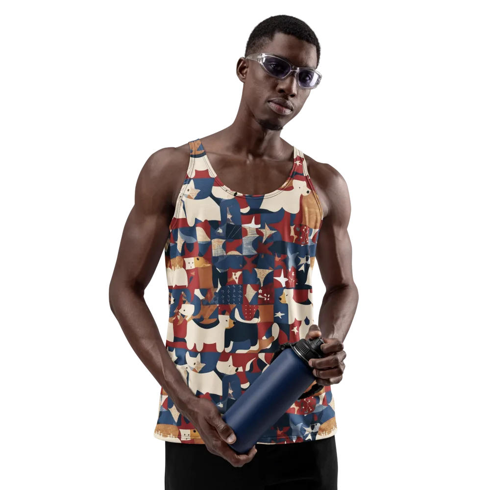 Midnight Mutt on Men's Tank Top — Front