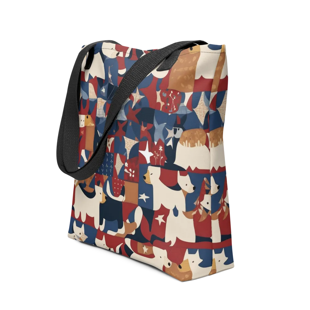 Midnight Mutt on Tote Bag — Front