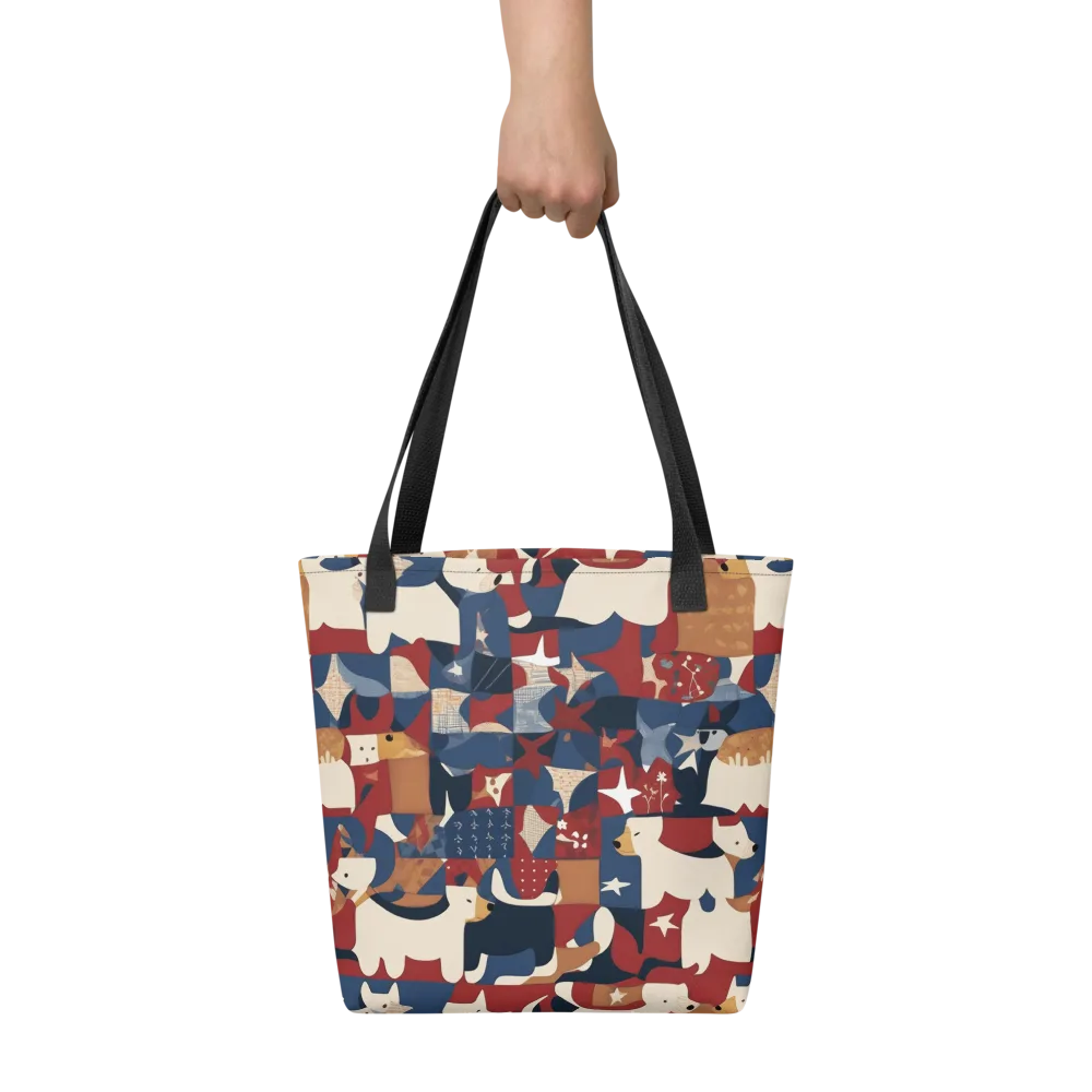 Midnight Mutt on Tote Bag — Front