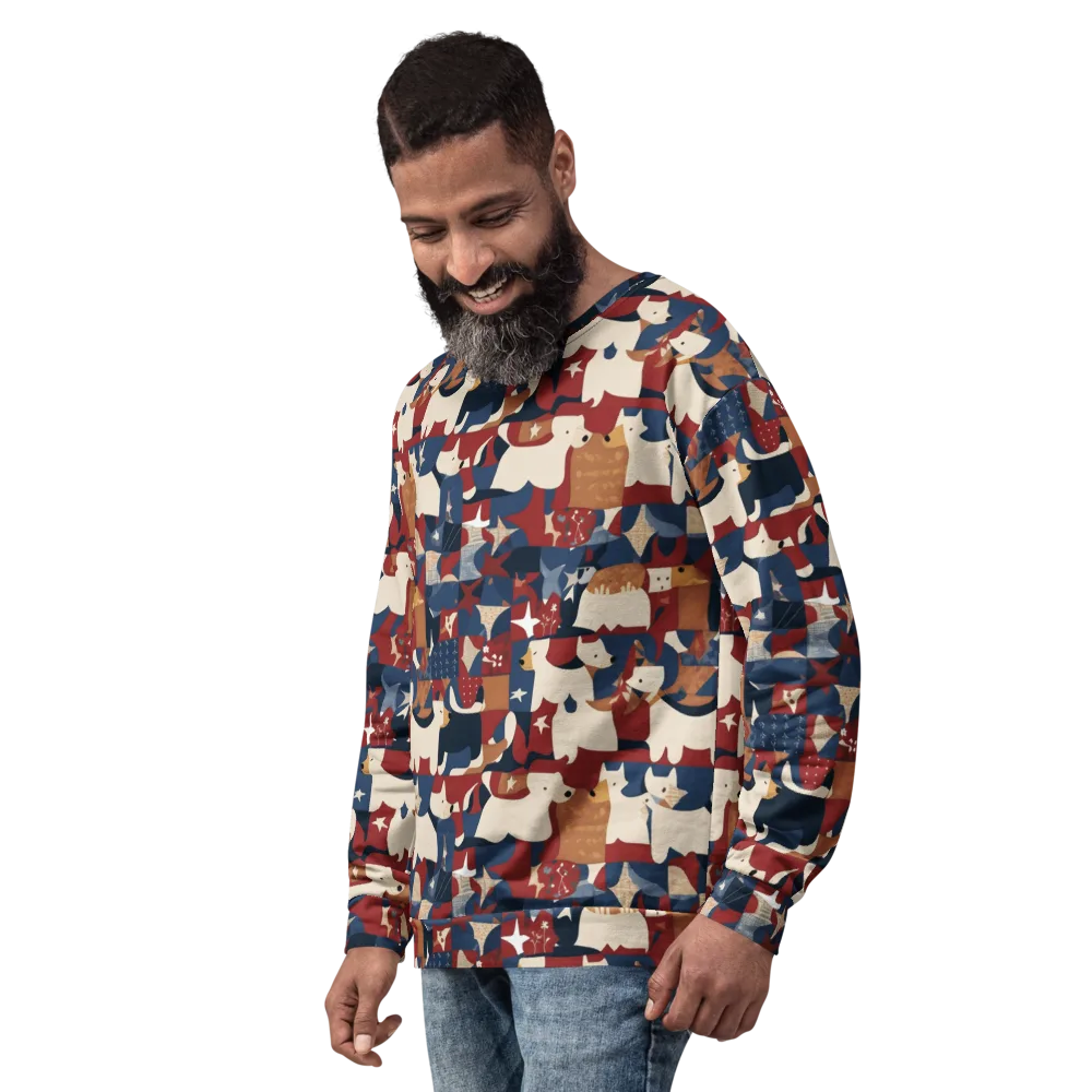 Midnight Mutt on Sweatshirt — Left Front