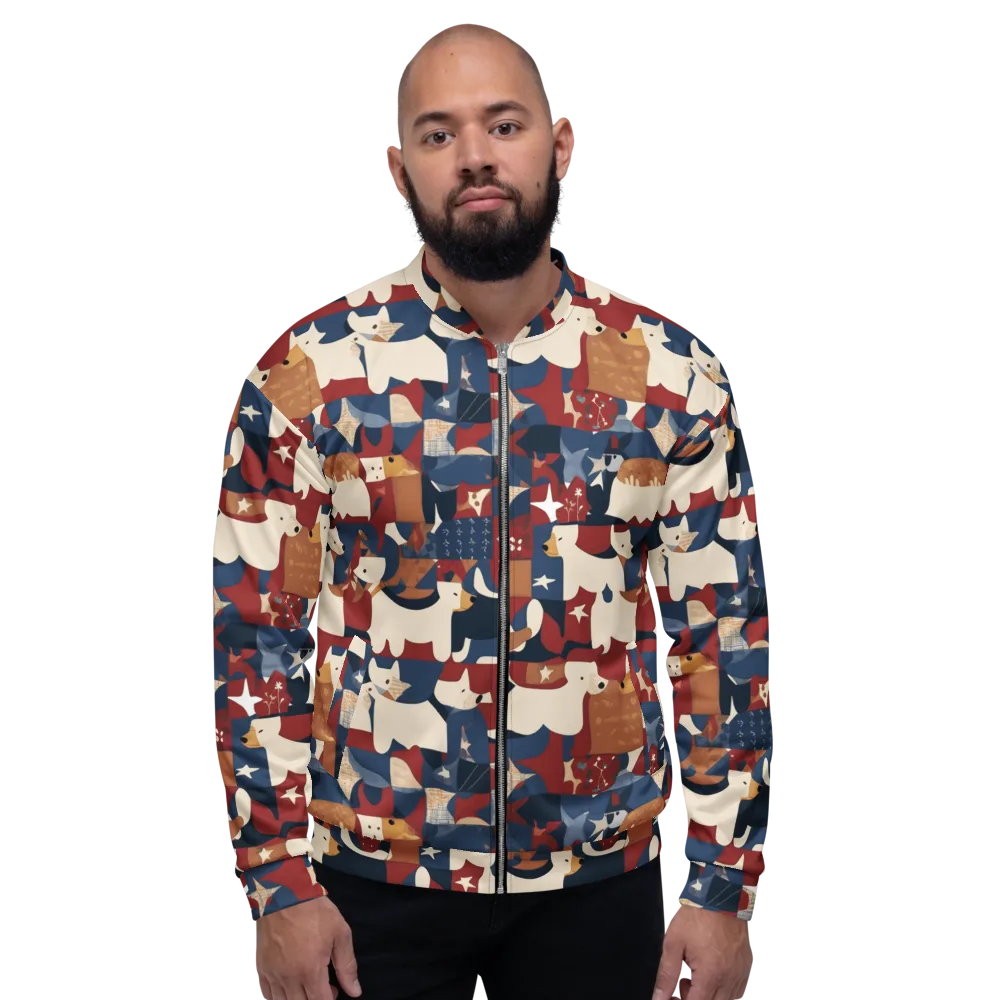 Midnight Mutt on Bomber Jacket — Front
