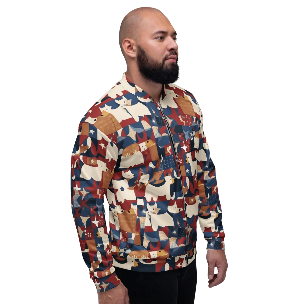 Midnight Mutt on Bomber Jacket — Right