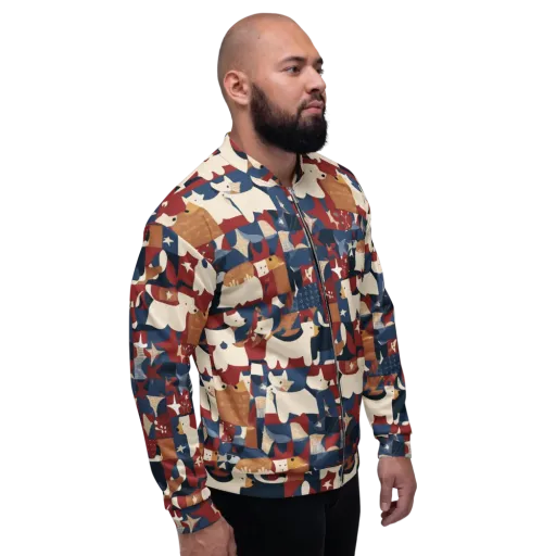 Midnight Mutt on a Bomber Jacket