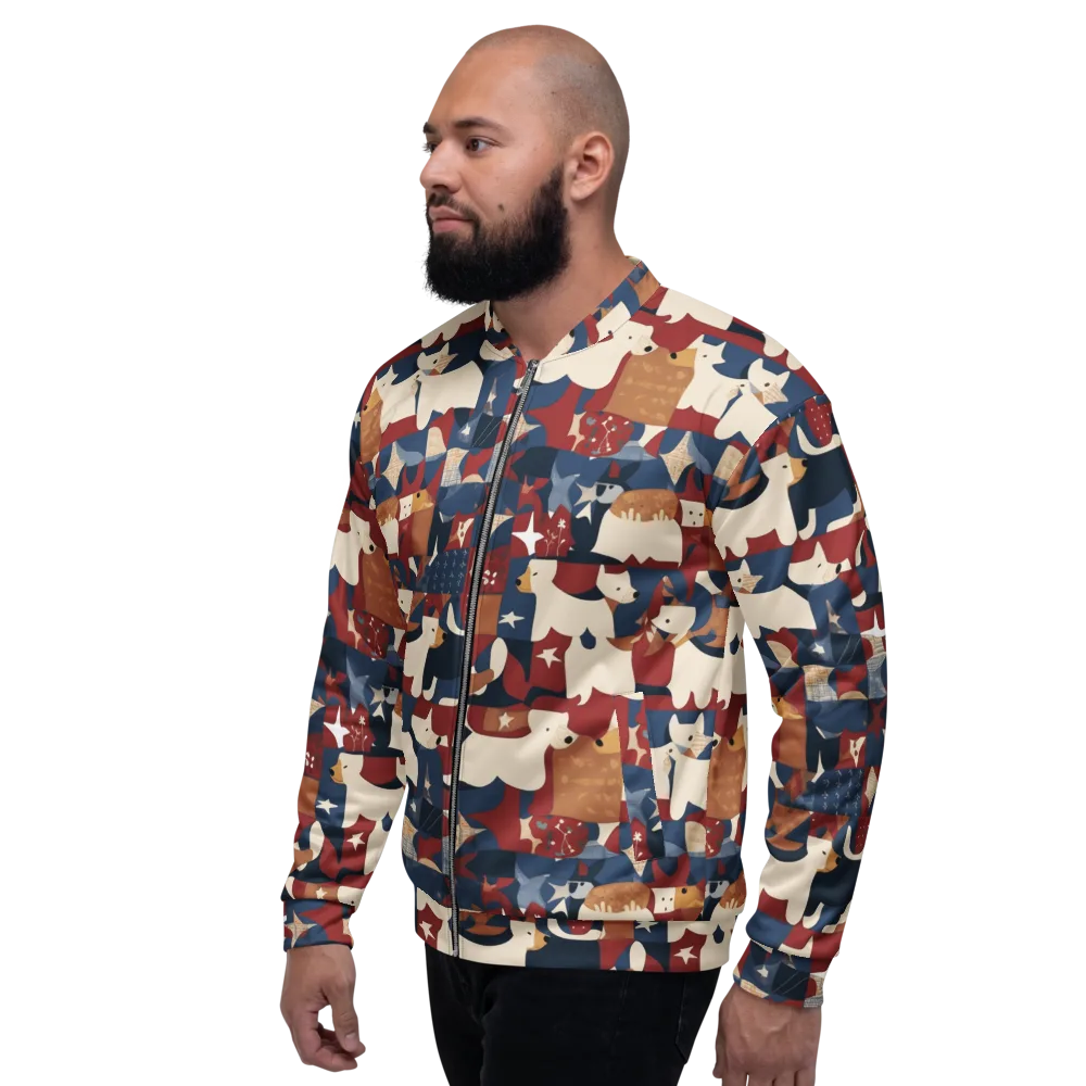 Midnight Mutt on Bomber Jacket — Left