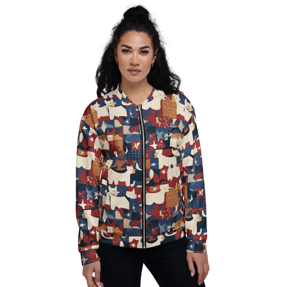 Midnight Mutt on Bomber Jacket — Front