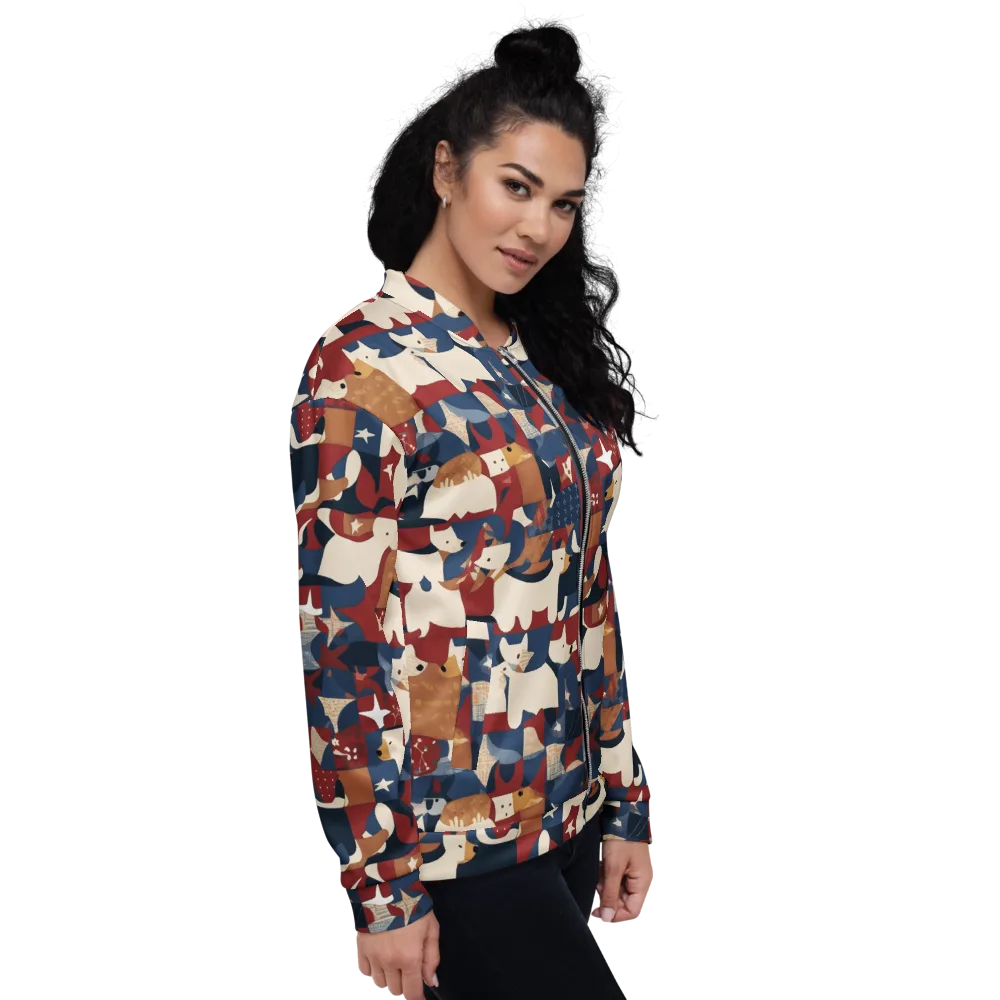 Midnight Mutt on Bomber Jacket — Right
