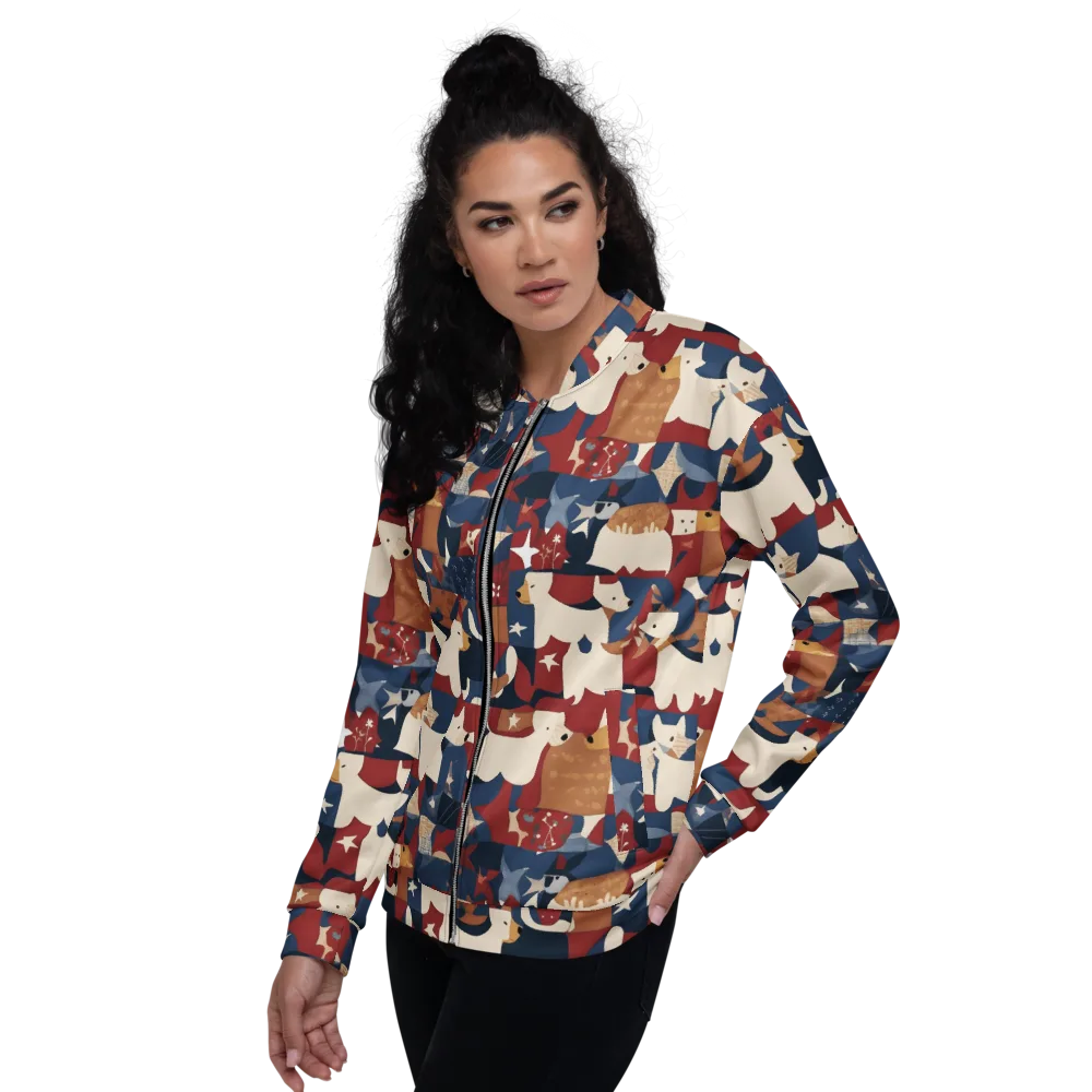 Midnight Mutt on Bomber Jacket — Left