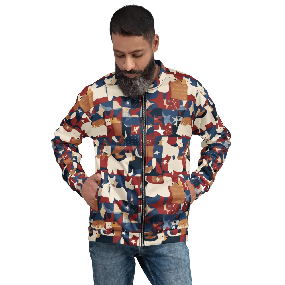 Midnight Mutt on Bomber Jacket — Front