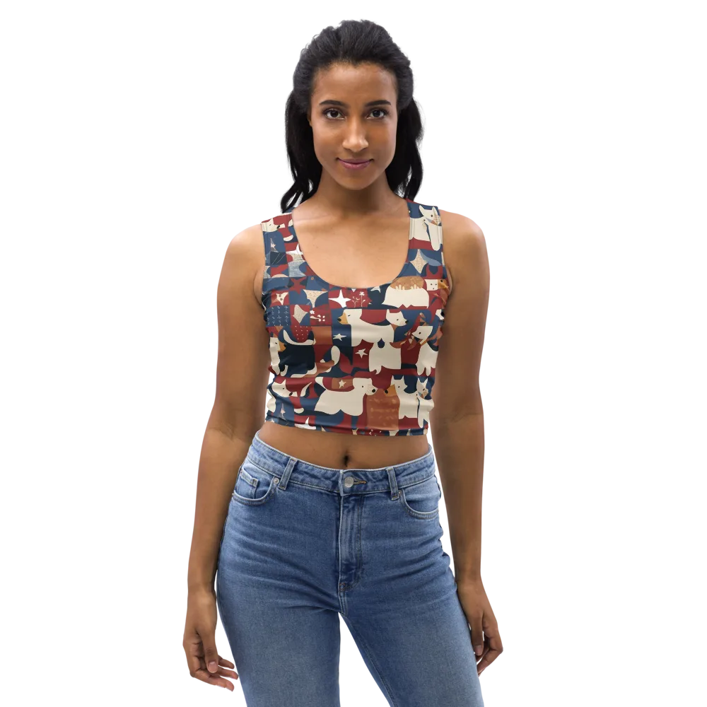 Midnight Mutt on Crop Top — Front