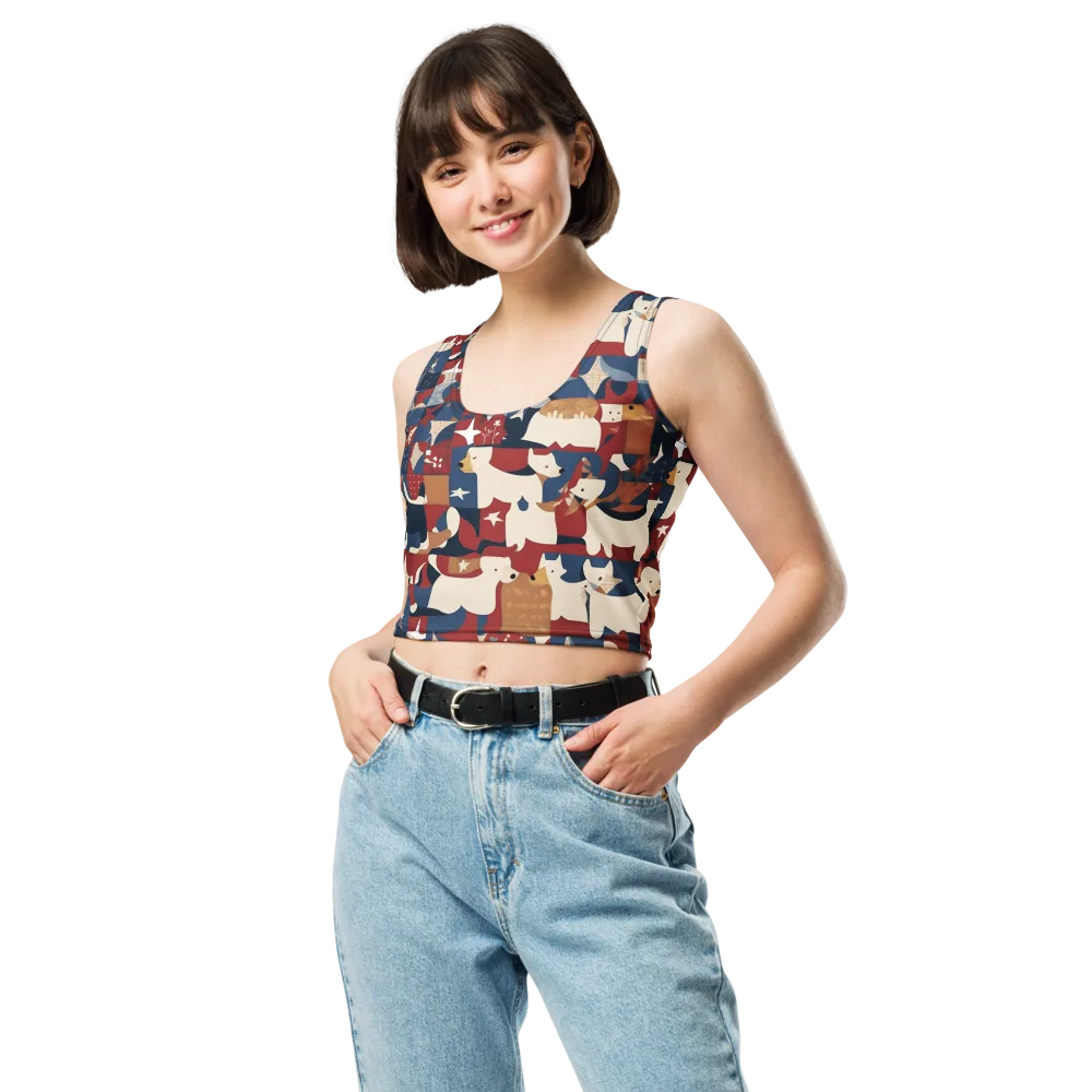 Midnight Mutt on Crop Top — Front