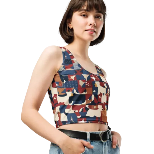 Midnight Mutt on a Crop Top