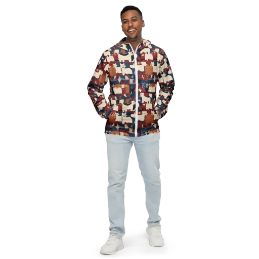 Midnight Mutt on a Men's Windbreaker