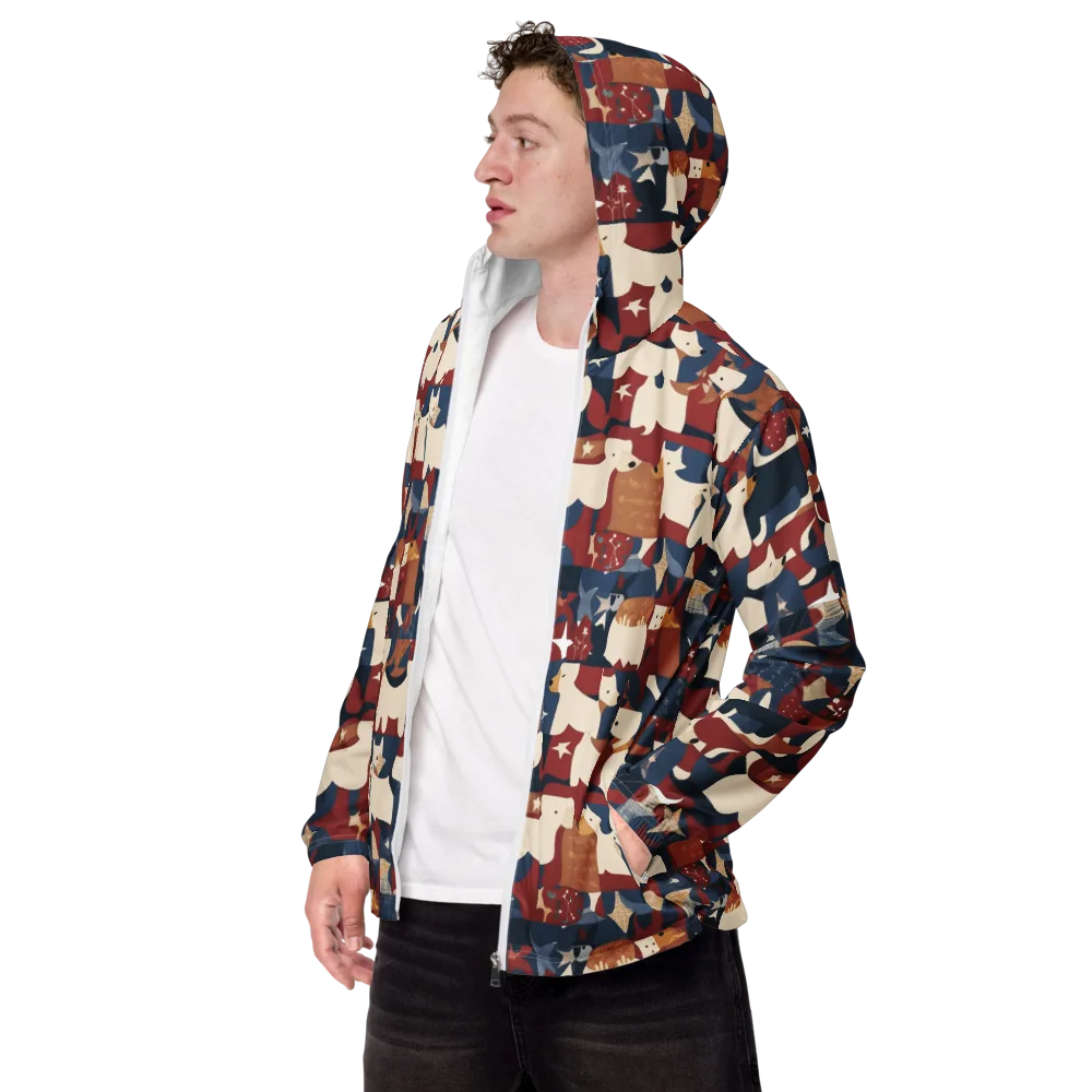 Midnight Mutt on Men's Windbreaker — Left Front
