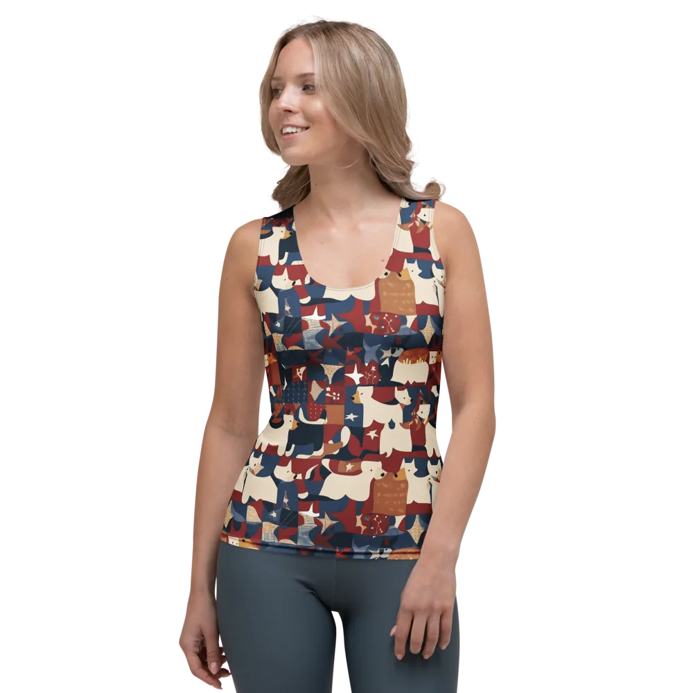 Midnight Mutt on Women's Tank Top — Front