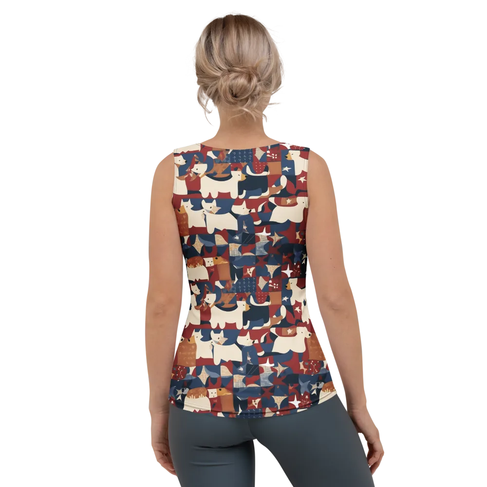 Midnight Mutt on Women's Tank Top — Back