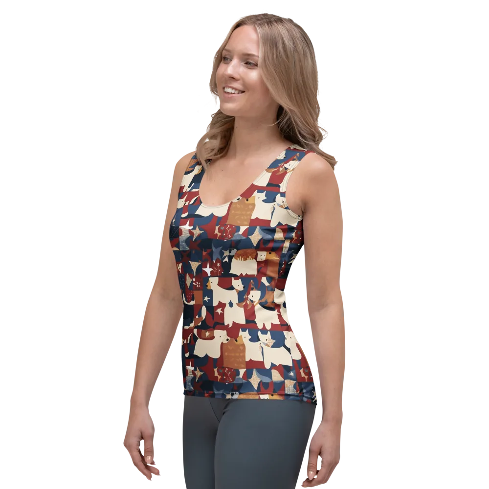 Midnight Mutt on Women's Tank Top — Left Front