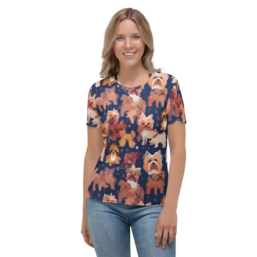 Midnight Mutt Garden on Women's Crew Neck T-Shirt — Front