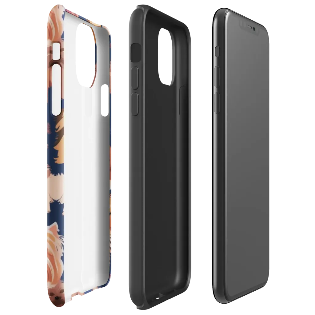 Midnight Mutt Garden on Tough Case for iPhone® — Right