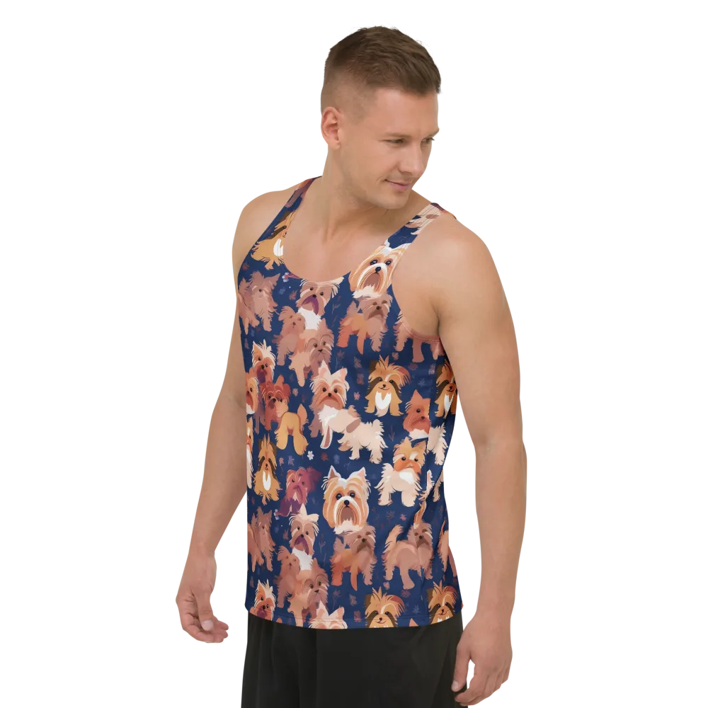Midnight Mutt Garden on Men's Tank Top — Left Front