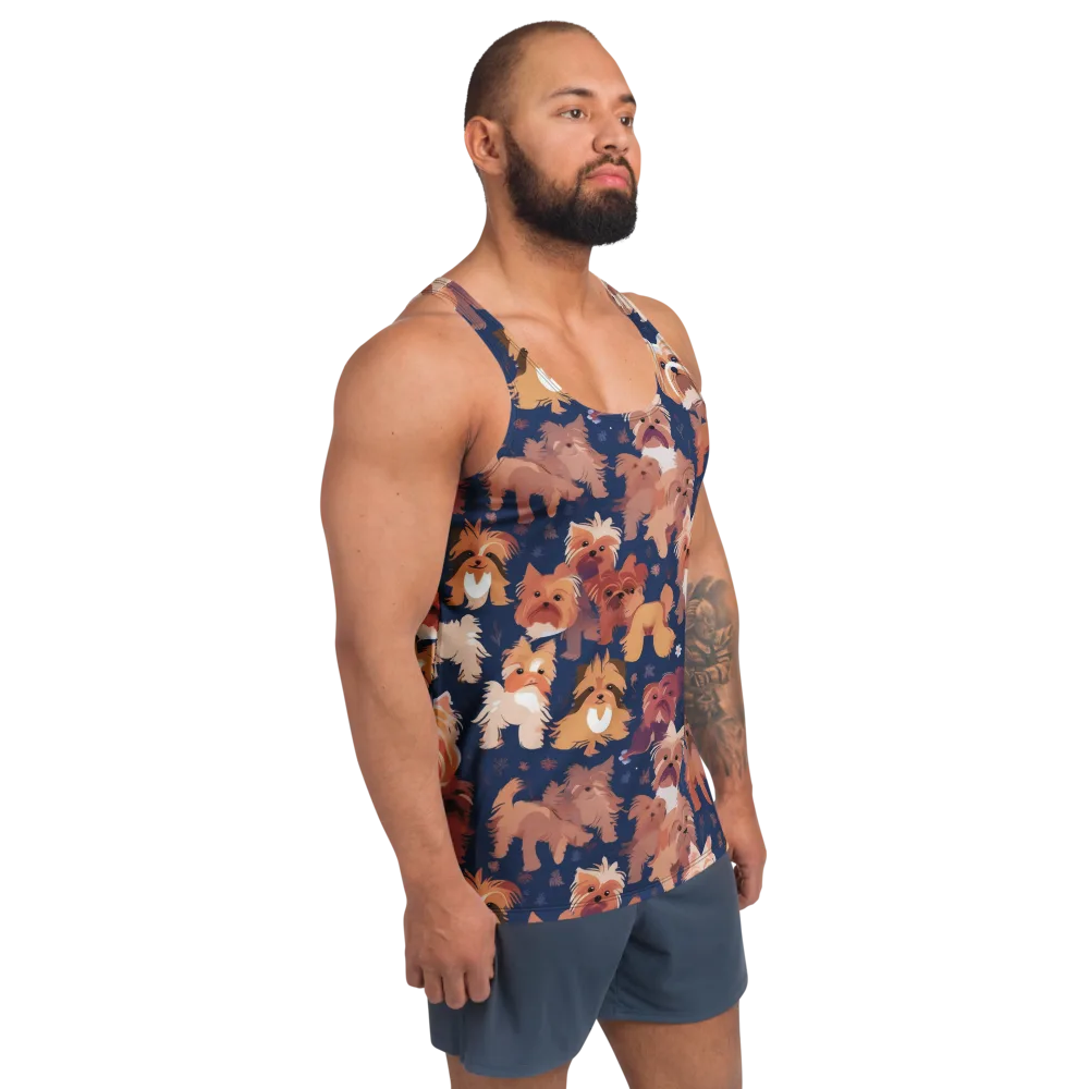 Midnight Mutt Garden on Men's Tank Top — Right Front