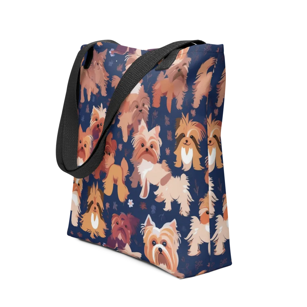 Midnight Mutt Garden on Tote Bag — Front