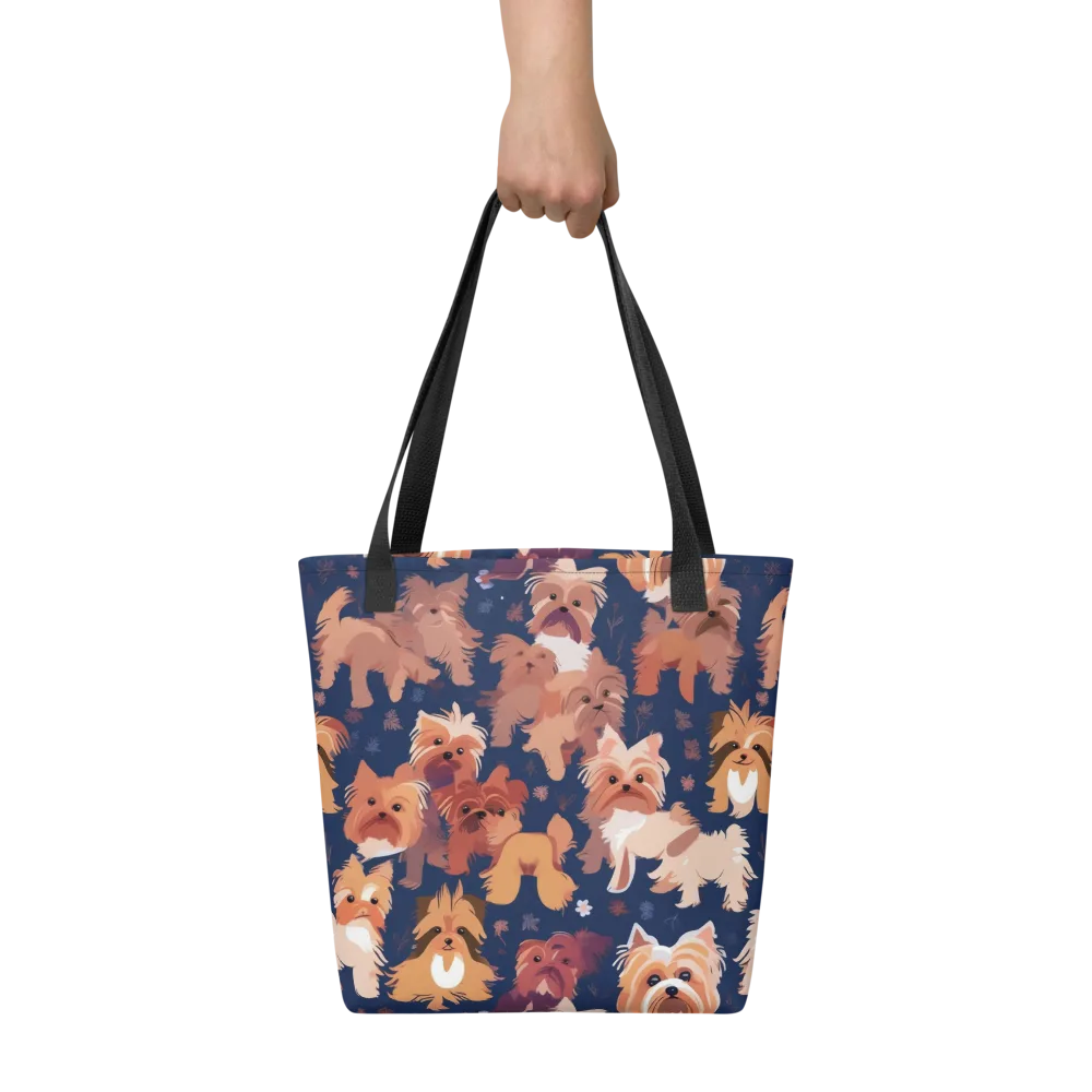 Midnight Mutt Garden on Tote Bag — Front