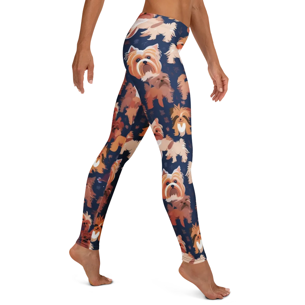 Midnight Mutt Garden on Leggings — Right