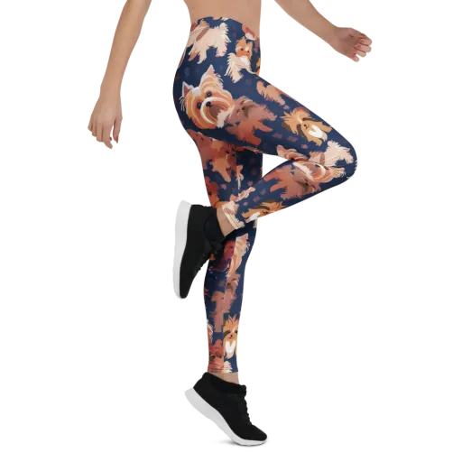 Midnight Mutt Garden on a Leggings