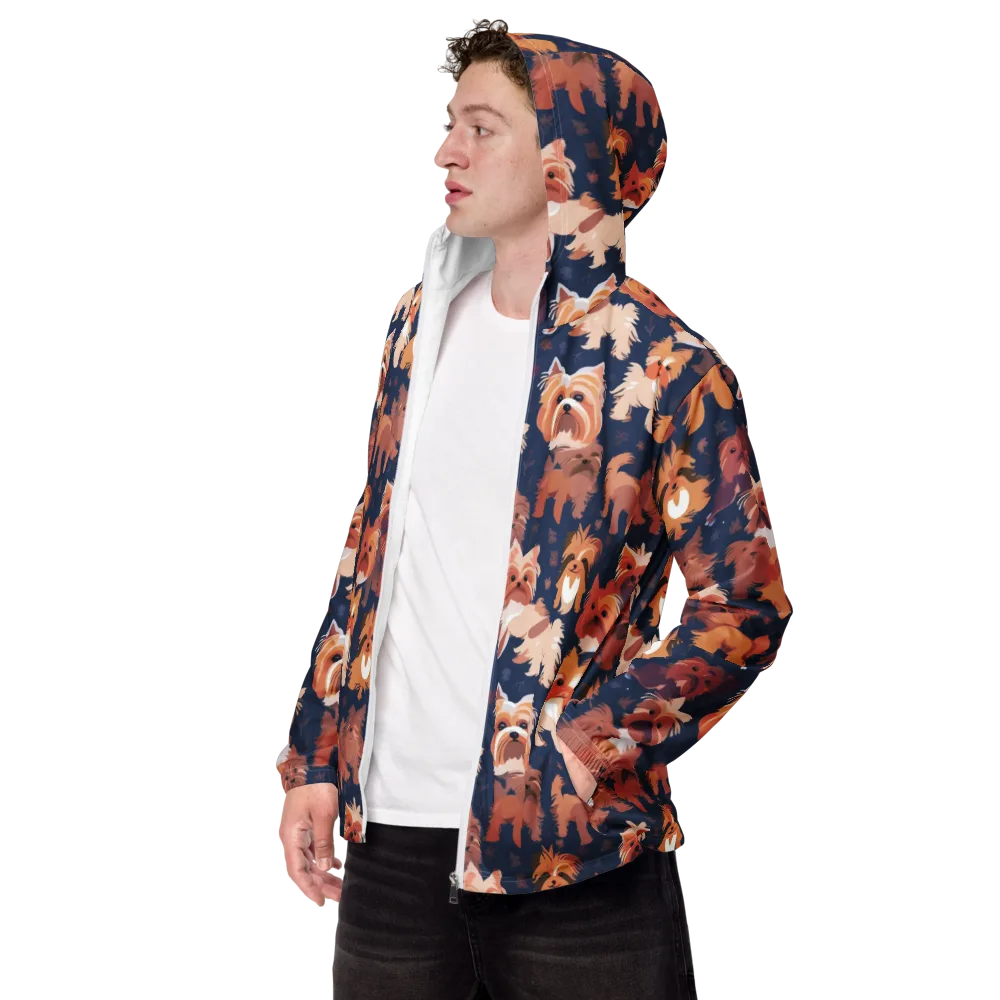 Midnight Mutt Garden on Men's Windbreaker — Left Front