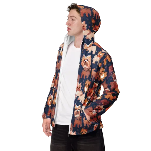 Midnight Mutt Garden on a Men's Windbreaker