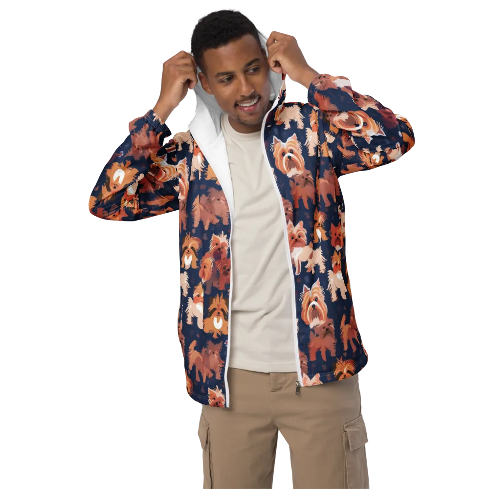 Midnight Mutt Garden on Men's Windbreaker — Front