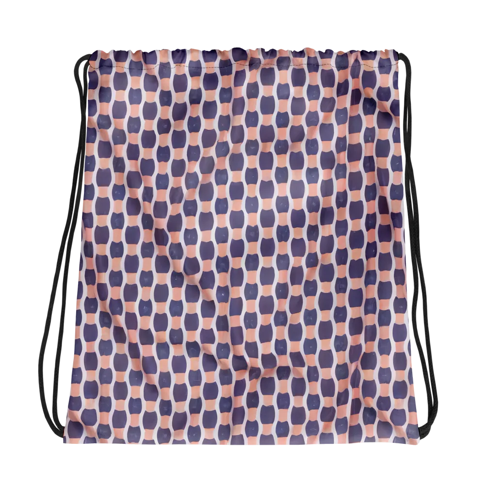 Indigo Blush Mosaic on Drawstring Bag — Photo
